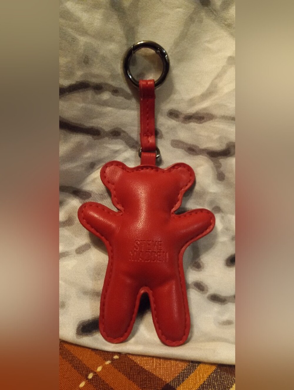 Steve Madden Red Bear Keychain Charm